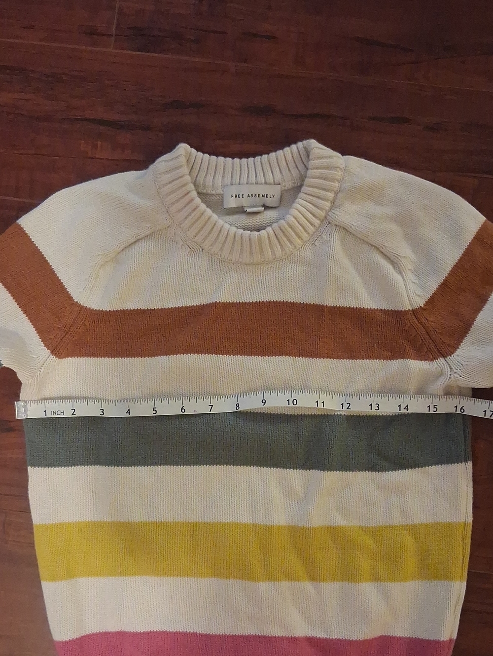 Womens Free Assembly Striped Crewneck Sweater - Picture 5 of 7